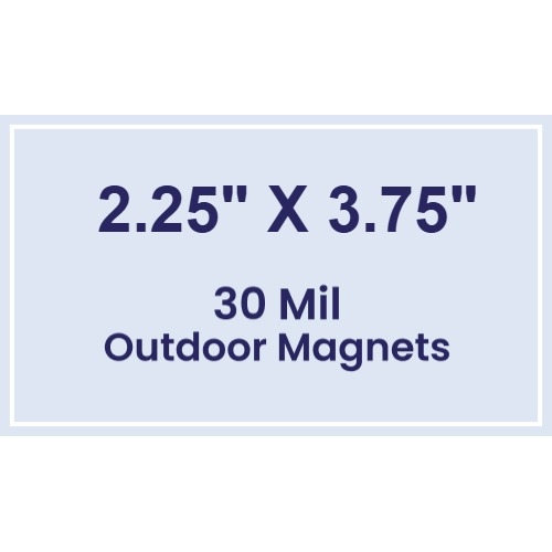 Magnet - 2.25x3.75 Square Corners - 30 Mil - Outdoor Safe