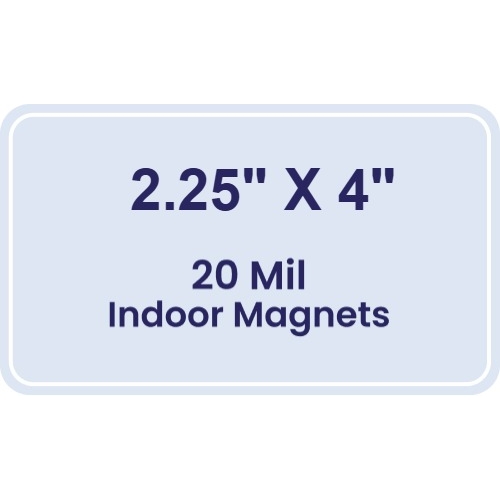 Magnet - 2.25x4 Round Corners - 20 Mil