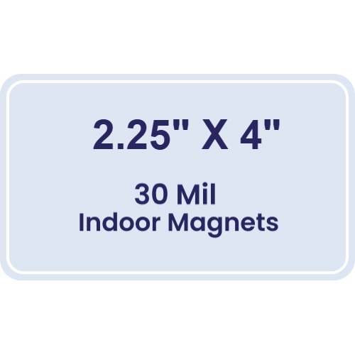Magnet - 2.25x4 Round Corners - 30 Mil