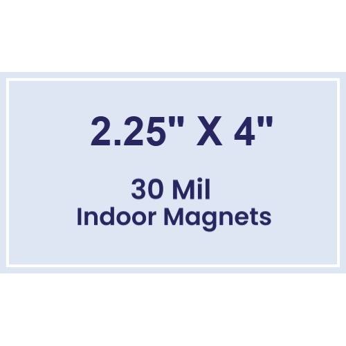 Magnet - 2.25x4 Square Corners - 30 Mil