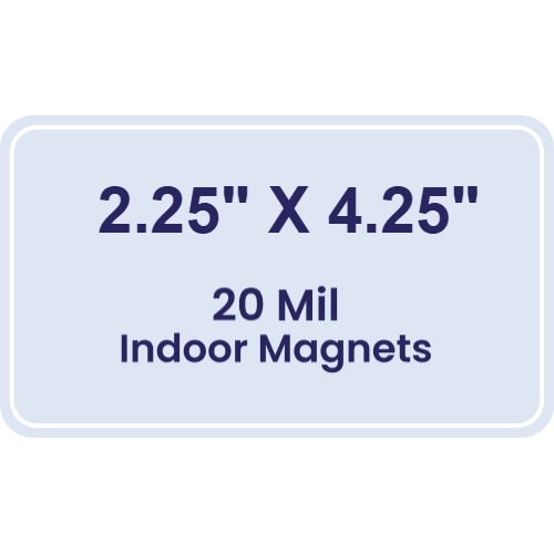 Magnet - 2.25x4.25 Round Corners - 20 Mil