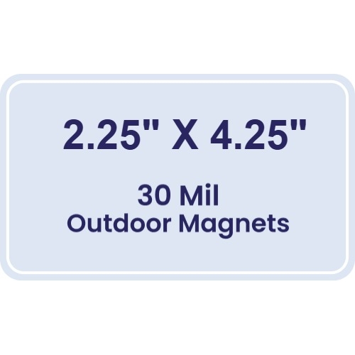 Magnet - 2.25x4.25 Round Corners - 30 Mil - Outdoor Safe