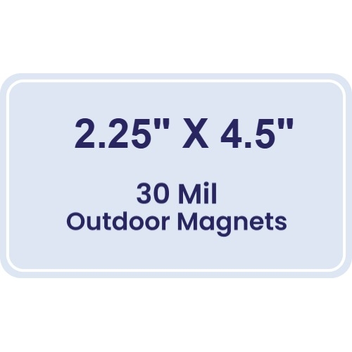 Magnet - 2.25x4.5 Round Corners - 30 Mil - Outdoor Safe