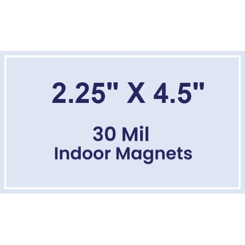 Magnet - 2.25x4.5 Square Corners - 30 Mil