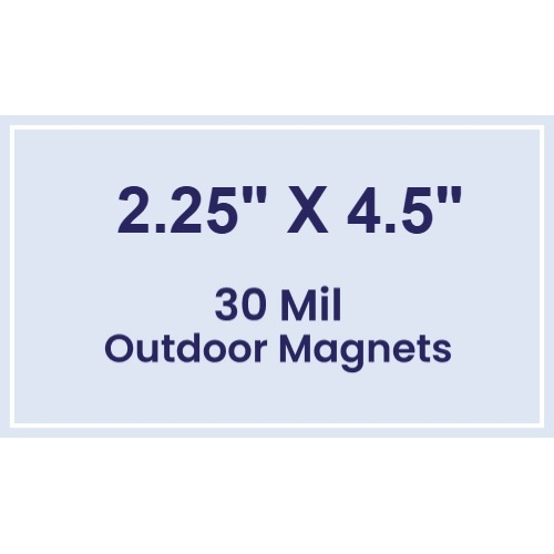 Magnet - 2.25x4.5 Square Corners - 30 Mil - Outdoor Safe