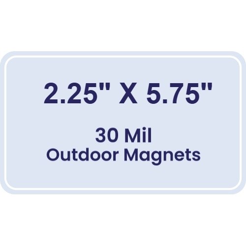 Magnet - 2.25x5.75 Round Corners - 30 Mil - Outdoor Safe