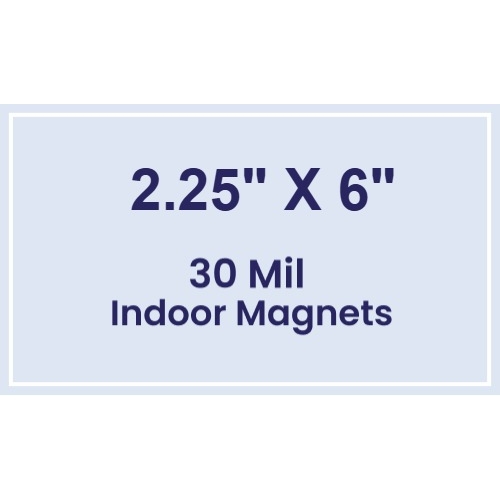 Magnet - 2.25x6 Square Corners - 30 Mil