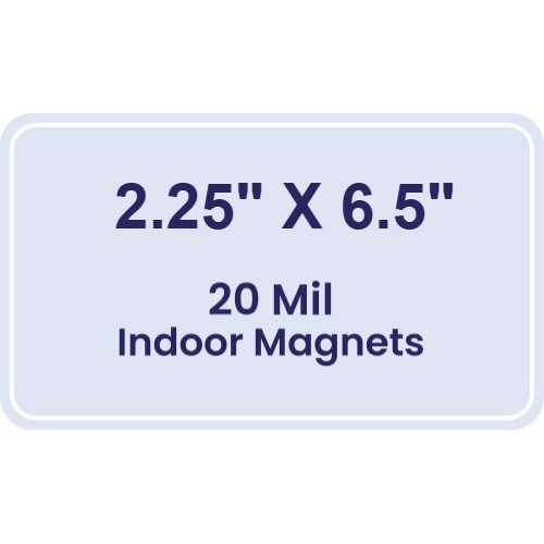 Magnet - 2.25x6.5 Round Corners - 20 mil