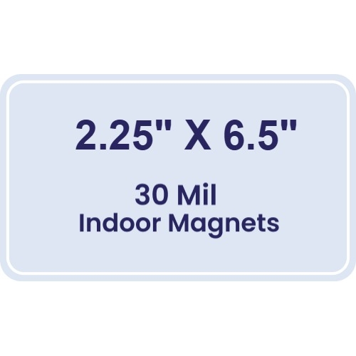 Magnet - 2.25x6.5 Round Corners - 30 Mil