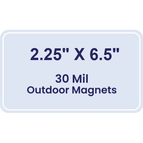 Magnet - 2.25x6.5 Round Corners - 30 Mil - Outdoor Safe
