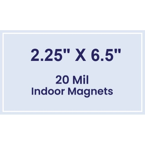 Magnet - 2.25x6.5 Square Corners - 20 Mil