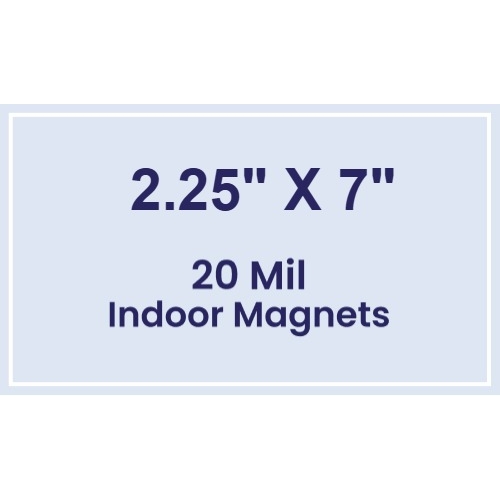 Magnet - 2.25x7 Square Corners - 20 mil