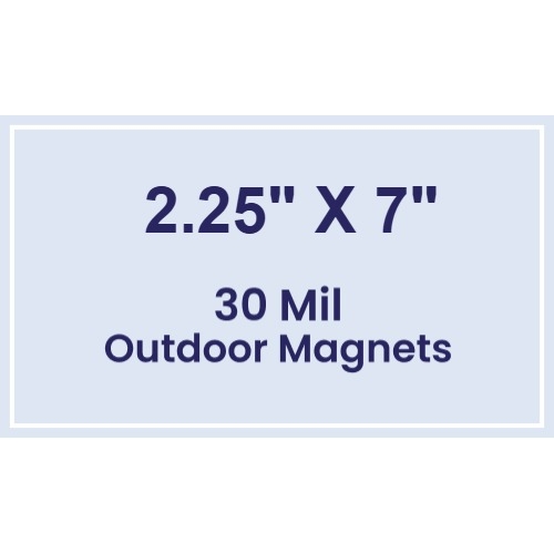 Magnet - 2.25x7 Square Corners - 30 Mil - Outdoor Safe