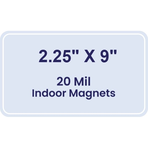 Magnet - 2.25x9 Round Corners - 20 mil