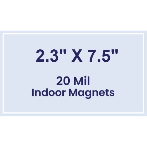 Magnet - 2.3x7.5 Square Corners - 20 Mil