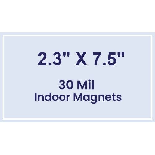 Magnet - 2.3x7.5 Square Corners - 30 Mil
