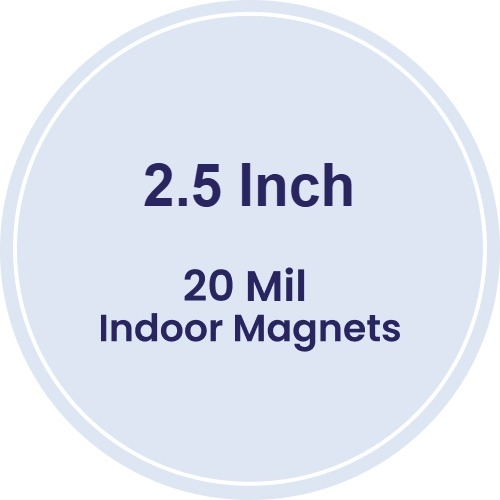 Magnet - 2.5 Inch Diameter Circle - 20 Mil