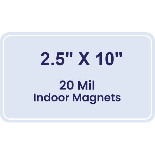 Magnet - 2.5x10 Round Corners - 20 Mil