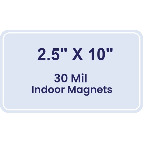 Magnet - 2.5x10 Round Corners - 30 Mil