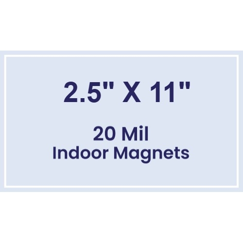 Magnet - 2.5x11 Square Corners - 20 mil