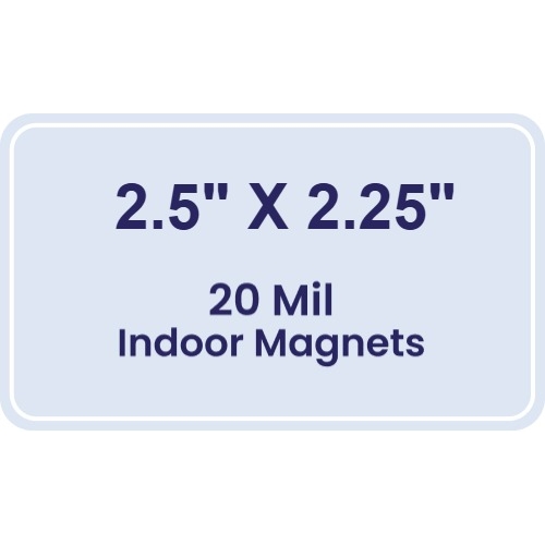 Magnet - 2.5x2.25 Round Corners - 20 Mil