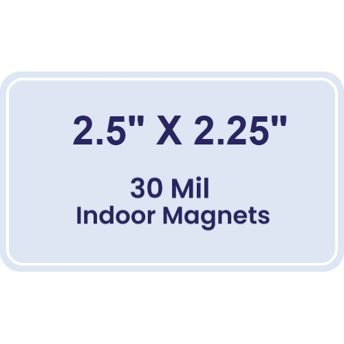 Magnet - 2.5x2.25 Round Corners - 30 Mil