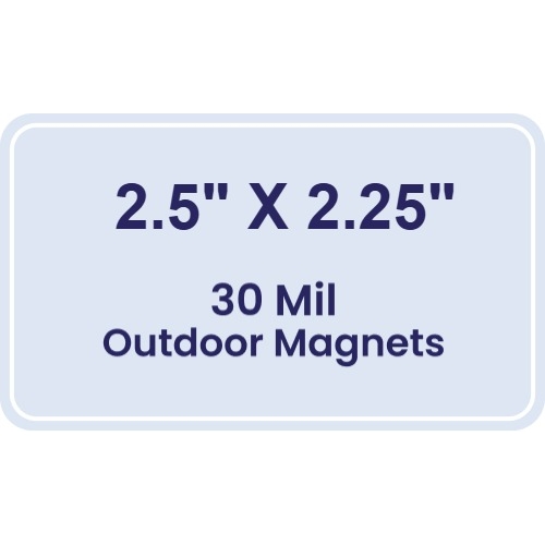 Magnet - 2.5x2.25 Round Corners - 30 Mil - Outdoor Safe