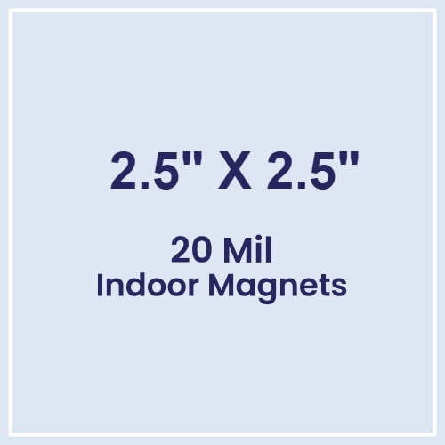 Magnet - 2.5x2.5 Square Corners - 20 Mil