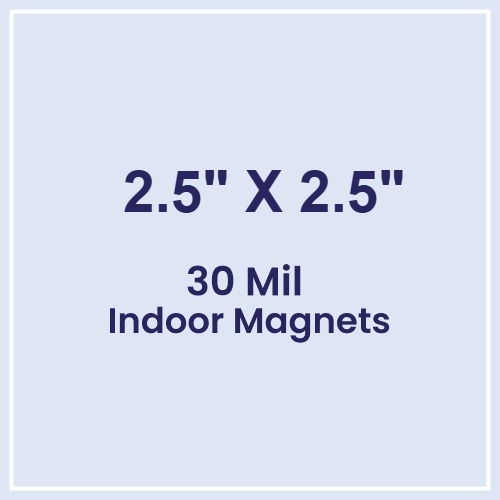 Magnet - 2.5x2.5 Square Corners - 30 Mil