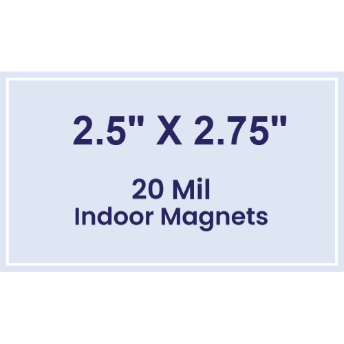 Magnet - 2.5x2.75 Square Corners - 20 mil