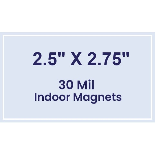 Magnet - 2.5x2.75 Square Corners - 30 Mil