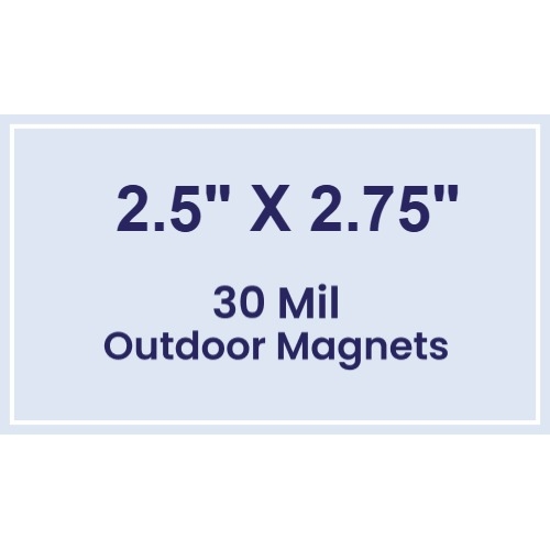 Magnet - 2.5x2.75 Square Corners - 30 Mil - Outdoor Safe