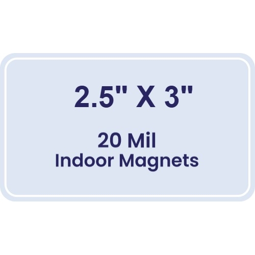 Magnet - 2.5x3 Round Corners - 20 Mil