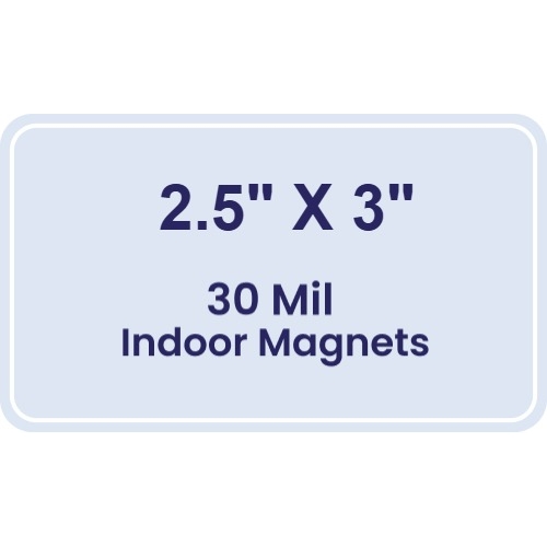 Magnet - 2.5x3 Round Corners - 30 Mil