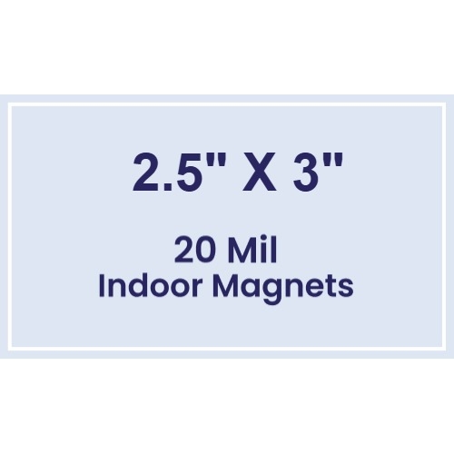 Magnet - 2.5x3 Square Corners - 20 Mil