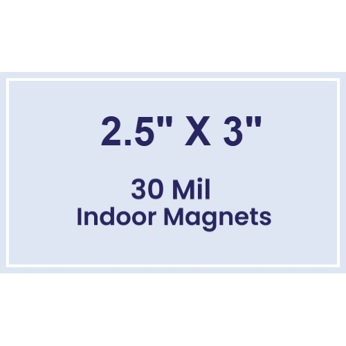 Magnet - 2.5x3 Square Corners - 30 Mil
