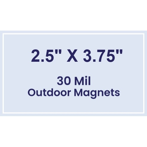 Magnet - 2.5x3.75 Square Corners - 30 Mil - Outdoor Safe