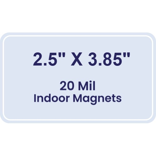 Magnet - 2.5x3.85 Round Corners - 20 Mil