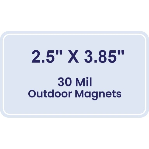 Magnet - 2.5x3.85 Round Corners - 30 Mil - Outdoor Safe