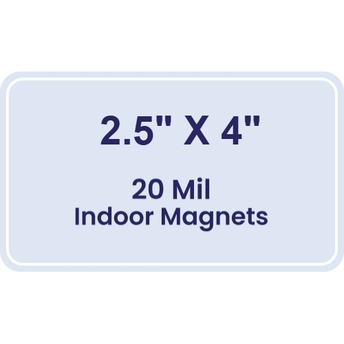 Magnet - 2.5x4 Round Corners - 20 Mil