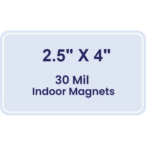 Magnet - 2.5x4 Round Corners - 30 Mil