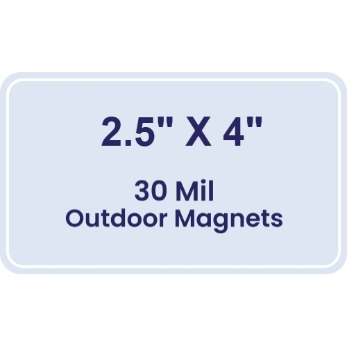 Magnet - 2.5x4 Round Corners - 30 Mil - Outdoor Safe