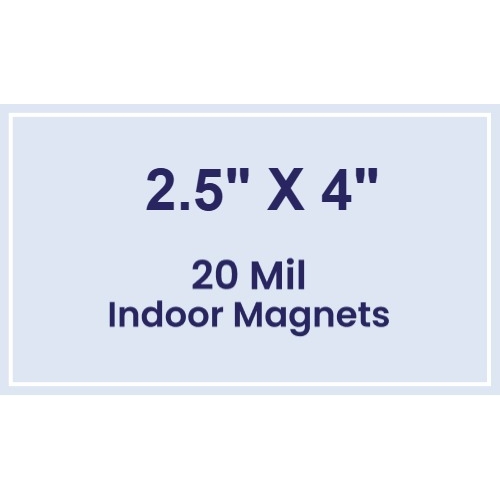 Magnet - 2.5x4 Square Corners - 20 Mil