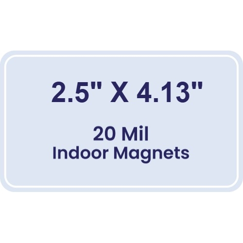 Magnet - 2.5x4.13 Round Corners - 20 mil