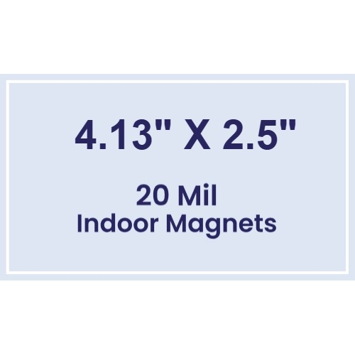 Magnet - 4.13x2.5 Square Corners - 20 Mil