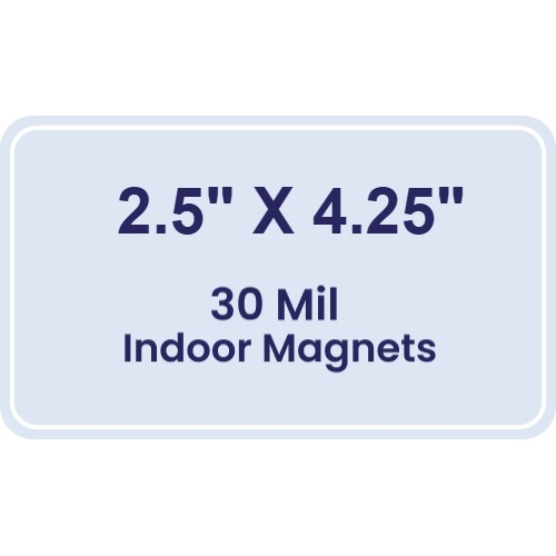 Magnet - 2.5x4.25 Round Corners - 30 Mil