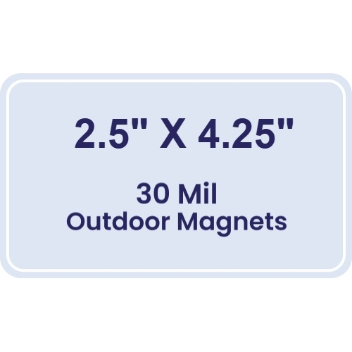 Magnet - 2.5x4.25 Round Corners - 30 Mil - Outdoor Safe