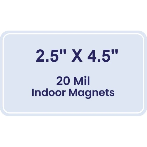 Magnet - 2.5x4.5 Round Corner - 20 Mil