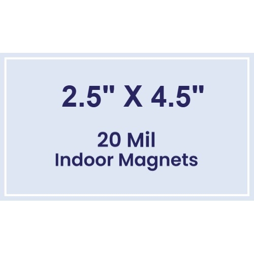 Magnet - 2.5x4.5 Square Corner - 20 mil