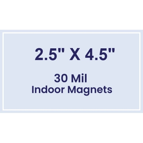 Magnet - 2.5x4.5 Square Corner - 30 Mil